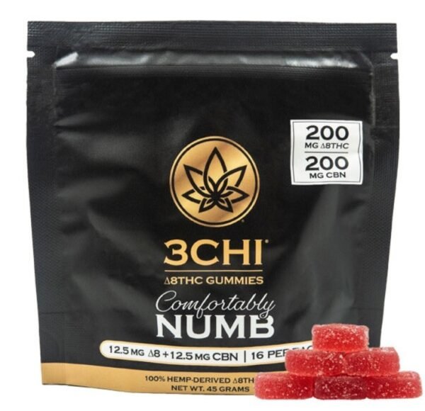 3Chi-Delta 8 THC CBN CBC Numb Gummies
